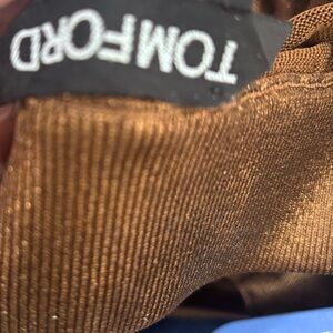 Tom Ford Brown Satin Fabric